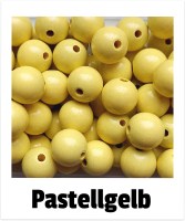 Holzperlen 16mm pastellgelb